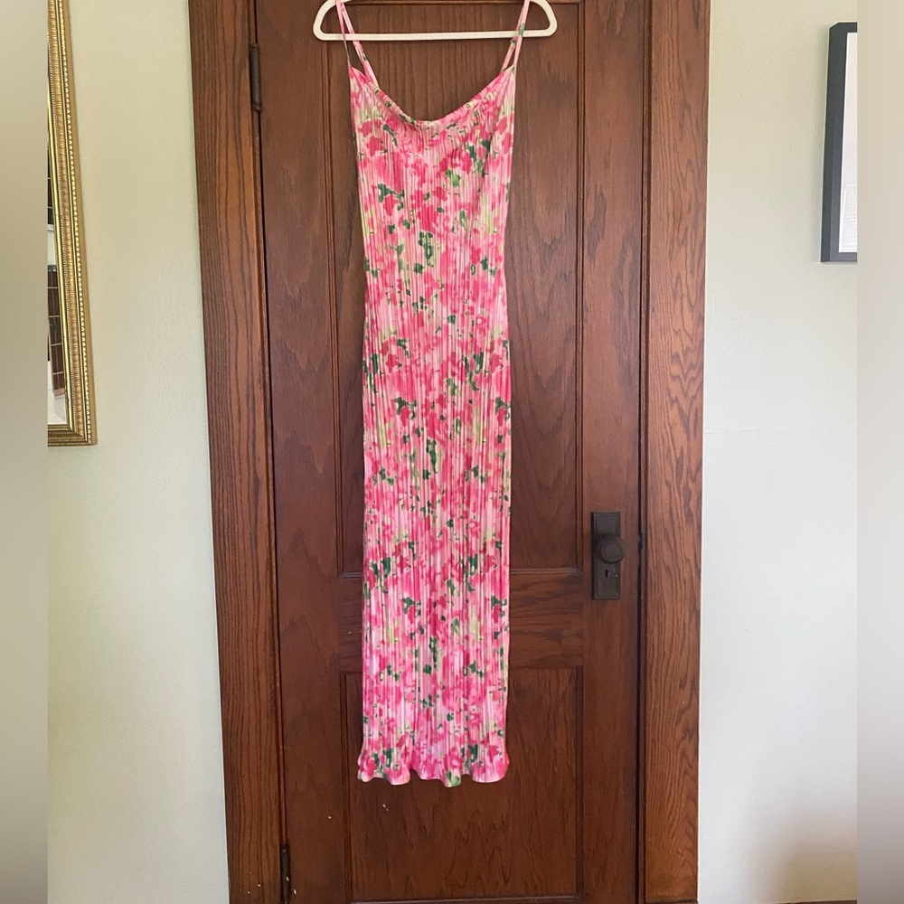 Pink Fitted Stretchy Dress